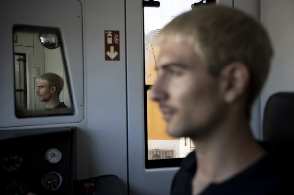 Ens posem als ulls d’Agustí Muñoz, maquinista de tren. (Fotografia de Victòria Rovira Casanovas)